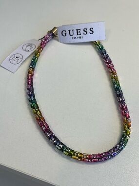 NWT GUESS rainbow choker or bracelet adjustable